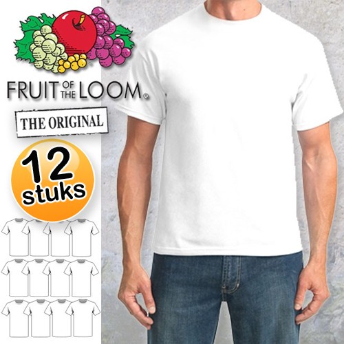 Deal Digger - 12 X T-shirts Van Het Merk Fruit Of The Loom