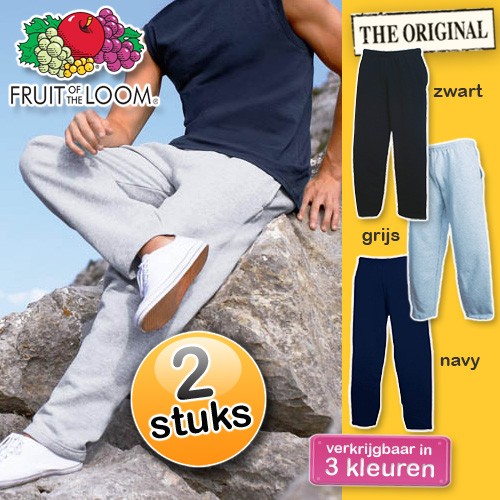 Deal Digger - 2 X Hippe Unisex Joggingbroek Van Fruit Of The Loom