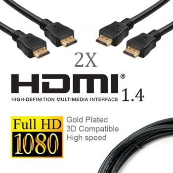 Deal Digger - 2X Gold Plated Hdmi 1.4 Full Hd
