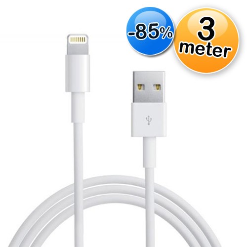 Deal Digger - 3 Meter Usb Lightning Kabel: