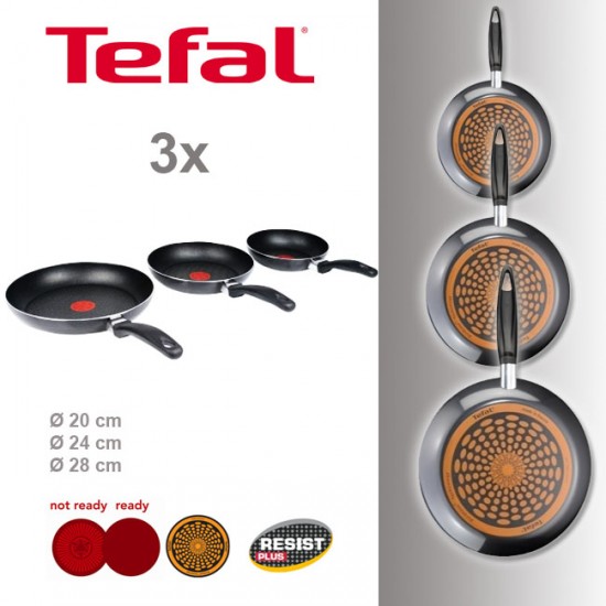 Deal Digger - 3 X Tefal One Koekenpannen Met Thermo-spot