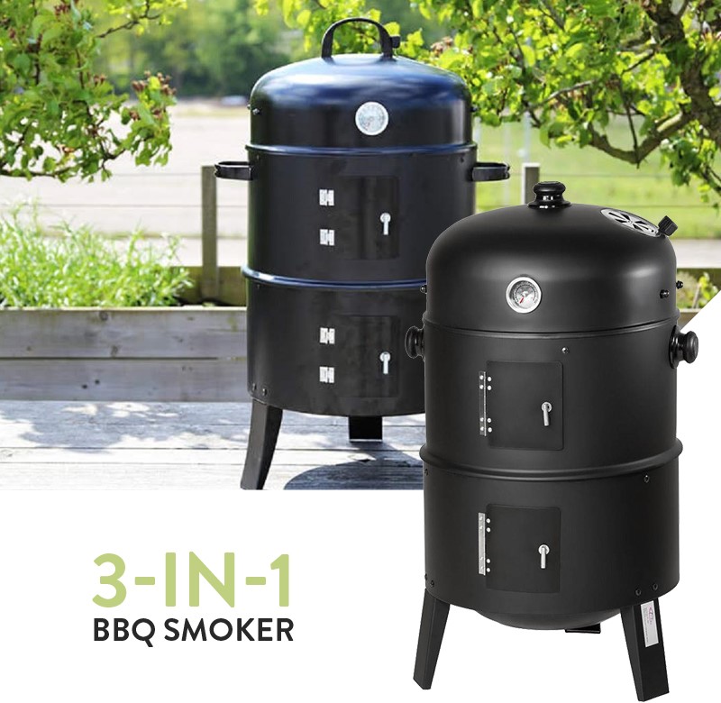 Deal Digger - 3-In-1 Smoker Bbq - Authentiek Grillen En Roken