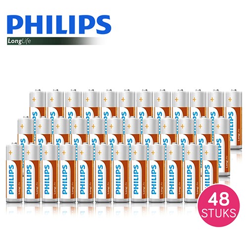 Deal Digger - 48 Aa En/Of Aaa Philips Longlife Batterijen - Altijd Genoeg In Huis!