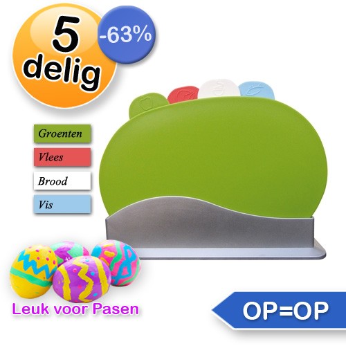 Deal Digger - 5 Delige Trendy Snijplankenset Deal Digger - 5 Delige Trendy Snijplankenset
