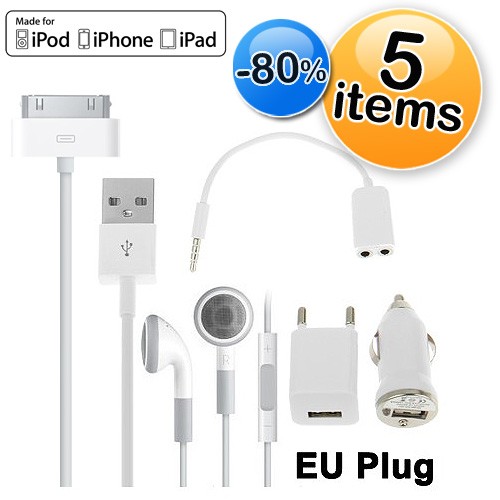 Deal Digger - 5-In-1 Accessoires Set Voor Apple Iphone Of Ipad