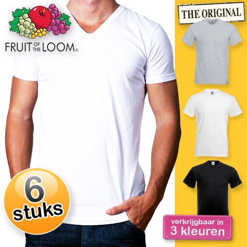 Deal Digger - 6 X Fruit Of The Loom V-neck Shirts Deal Digger - 6 X Fruit Of The Loom V-neck Shirts