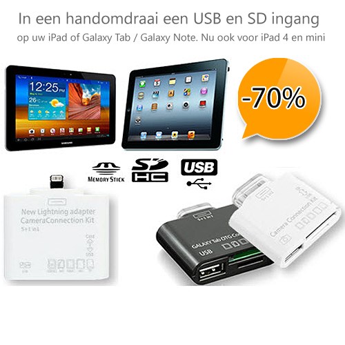 Deal Digger - 6-In-1 Connection Kit Voor Ipad, Samsung Galaxy Tab Of - Note