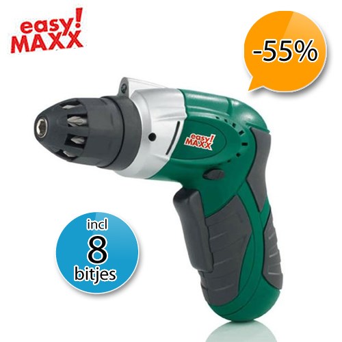 Deal Digger - Accuschroevendraaier Van Easy Maxx Met 8 Bitjes