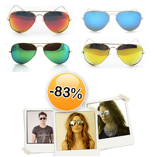 Deal Digger - Aviator Zonnebril Met Spiegelglazen Deal Digger - Aviator Zonnebril Met Spiegelglazen