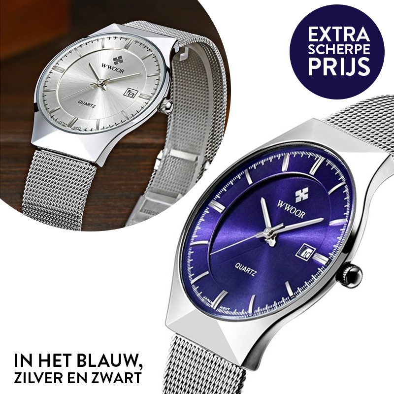 Deal Digger - Chique En Slank Rvs Horloge - Waterproof!