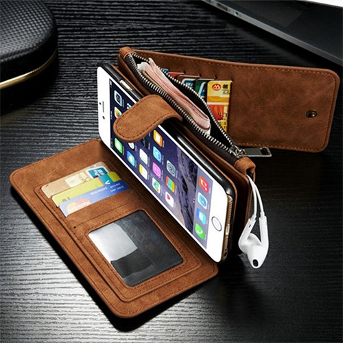 Deal Digger - Echt Lederen Smartphone Case Met Afneembare Portefeuille