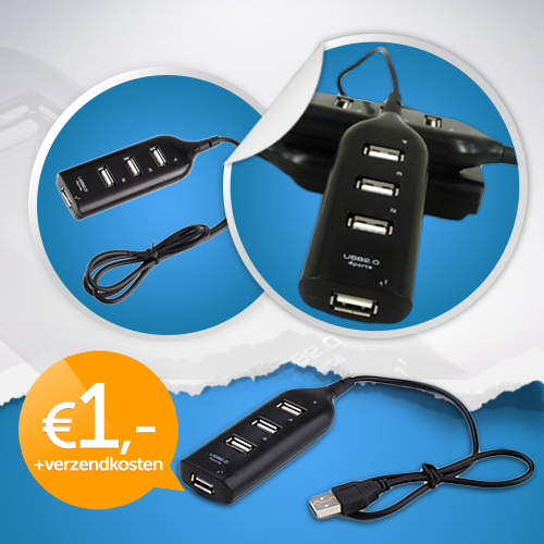 Deal Digger - Eurodeal - 4-Poorts Mini-usb 2.0-Hub