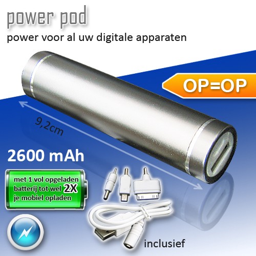Deal Digger - Externe Super Accu 2600Mah (Herlaadbaar) Deal Digger - Externe Super Accu 2600Mah (Herlaadbaar)