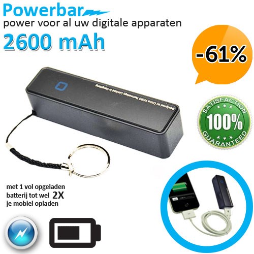 Deal Digger - Externe Super Accu 2600Mah Herlaadbaar