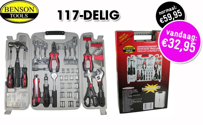 Deal Digger - Gereedschapkist 117-Delig Van Benson Deal Digger - Gereedschapkist 117-Delig Van Benson