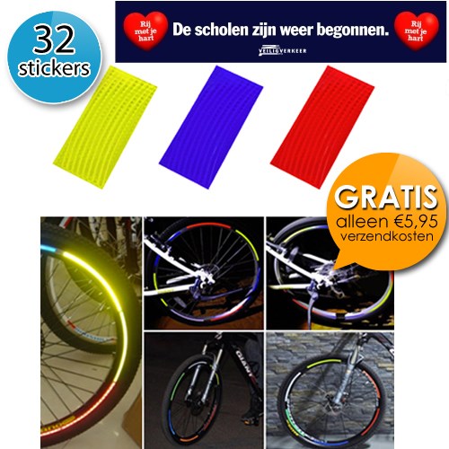 Deal Digger - Gratis 32 X Reflecterende Fietsstickers