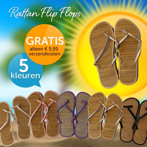 Deal Digger - Gratis - Hippe Rotan Slippers: