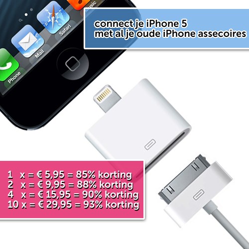 Deal Digger - Gratis Lightning Adapter Naar 30-Pins Connector