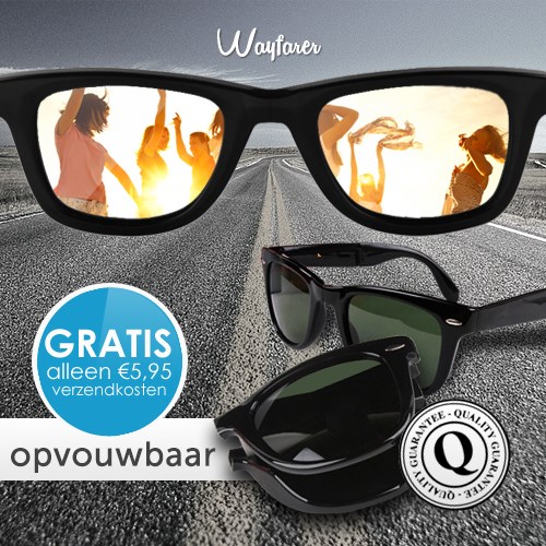 Deal Digger - Gratis - Opvouwbare Wayfarer Zonnebril