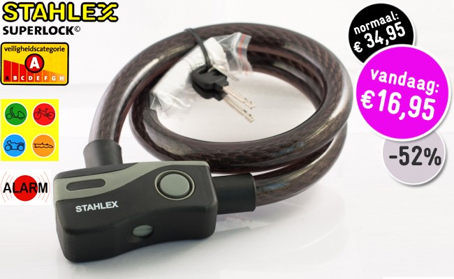Deal Digger - Kabelslot Van Stahlex Inclusief Alarm Deal Digger - Kabelslot Van Stahlex Inclusief Alarm