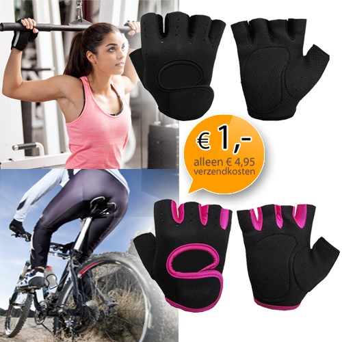 Deal Digger - Lichte En Flexibele Sporthandschoenen In Het Zwarte Of Het Roze