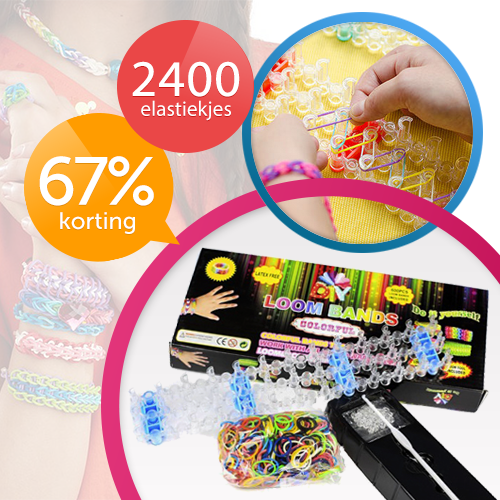 Deal Digger - Loom Bands Starters-kit Deluxe Met 2400 Extra Elastiekjes