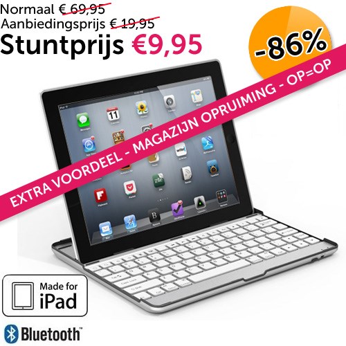 Deal Digger - Luxe Ipad Case Met Bluetooth Toetsenbord