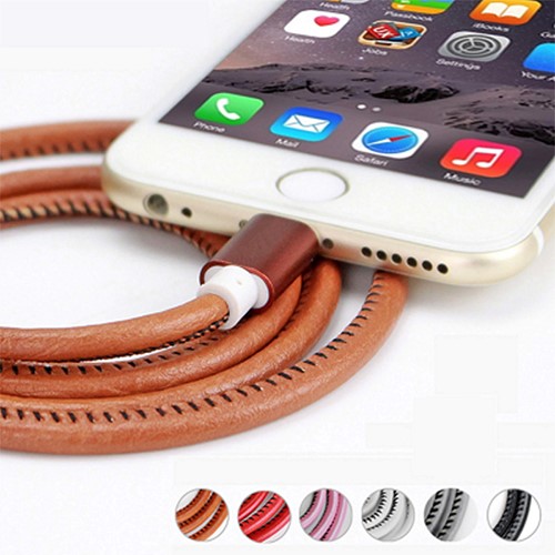 Deal Digger - Luxe Lederen Oplaadkabel Voor Iphone Of Micro Usb - In 6 Kleuren!