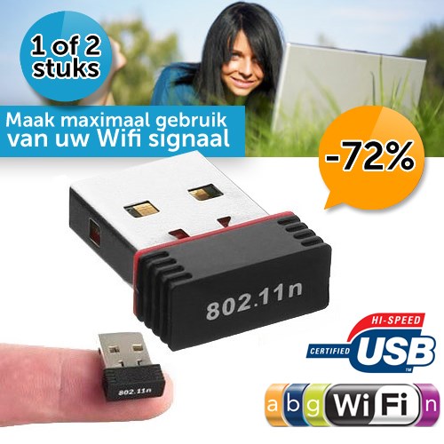 Deal Digger - Mini Draadloze Usb Netwerk Adapter