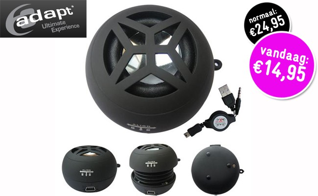 Deal Digger - Mini Speaker Van Adapt Met Bass Vibe Technology Deal Digger - Mini Speaker Van Adapt Met Bass Vibe Technology