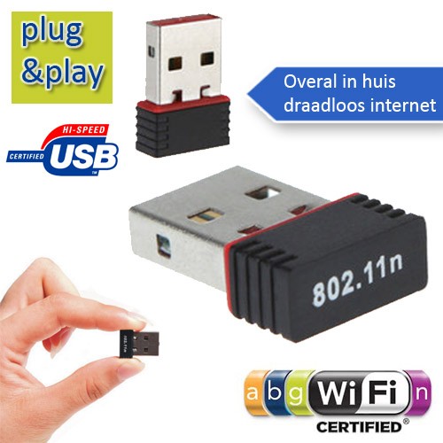 Deal Digger - Mini Usb Draadloze Netwerkadapter