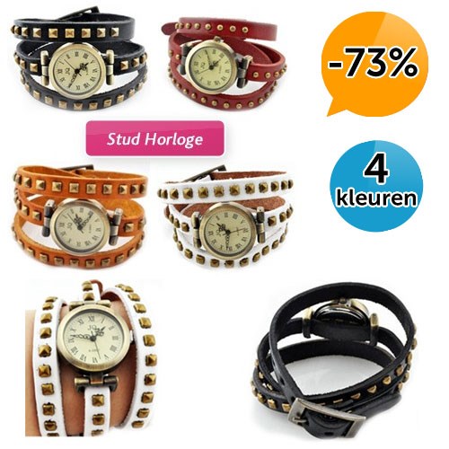 Deal Digger - Prachtige Armbandhorloges Van Leer, Met Studs