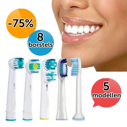 Deal Digger - Set Van 8 Opzetborstels Voor Oral-b/braun En Philips