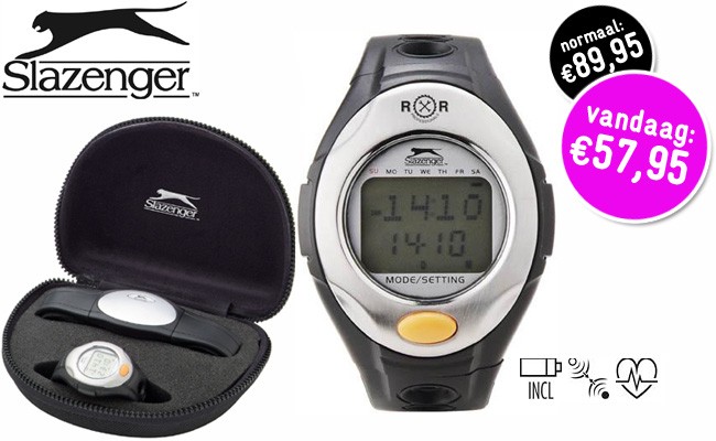 Deal Digger - Slazenger Hartslagmeter En Horloge Met Hartslagband Deal Digger - Slazenger Hartslagmeter En Horloge Met Hartslagband