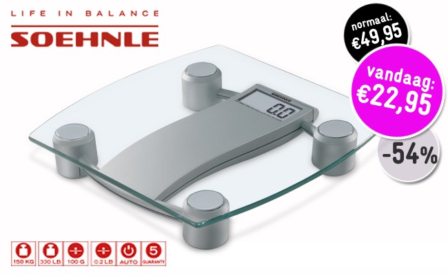 Deal Digger - Soehnle Spirito Digitale Personenweegschaal Deal Digger - Soehnle Spirito Digitale Personenweegschaal