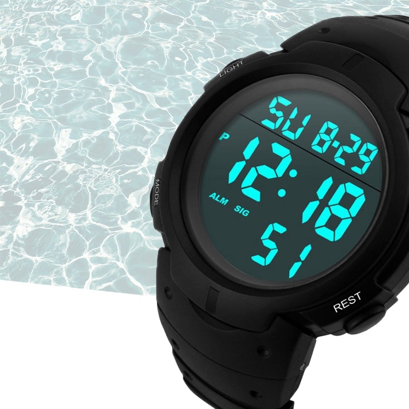 Deal Digger - Stoer Waterproof Lcd Horloge Met Digitaal Display
