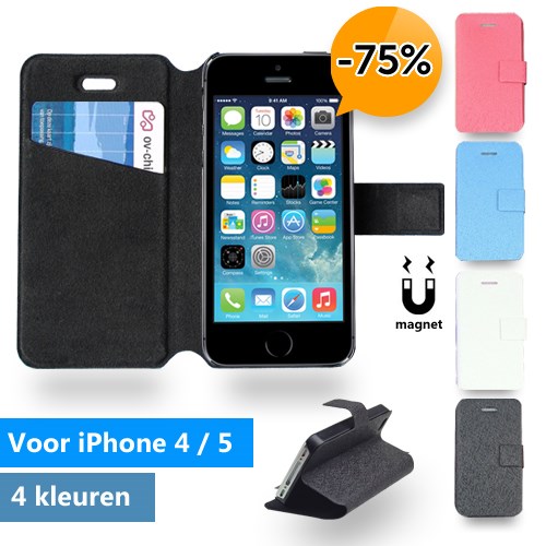 Deal Digger - Super Dunne Bookstyle Flipcase Voor Iphone 4 Of 5: