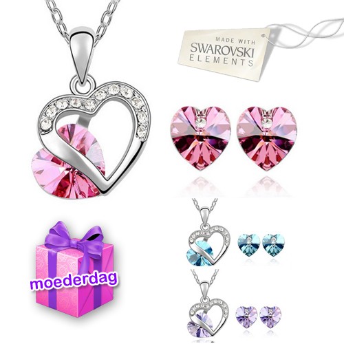 Deal Digger - Swarovski Elementen Collier Met Oorstekers Deal Digger - Swarovski Elementen Collier Met Oorstekers