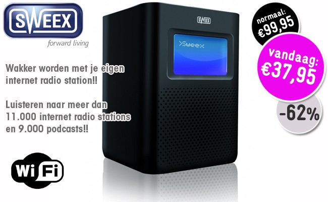 Deal Digger - Sweex Wi-fi Internet Radio Alarm Clock Deal Digger - Sweex Wi-fi Internet Radio Alarm Clock
