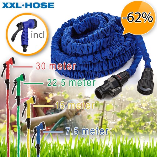 Deal Digger - Xxl Hose, De Flexibele Uitrekbare Tuinslang, Inclusief Sproeikop