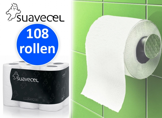 Deal Donkey - 108 Rollen Dubbellaags Zacht Suavecel Toiletpapier