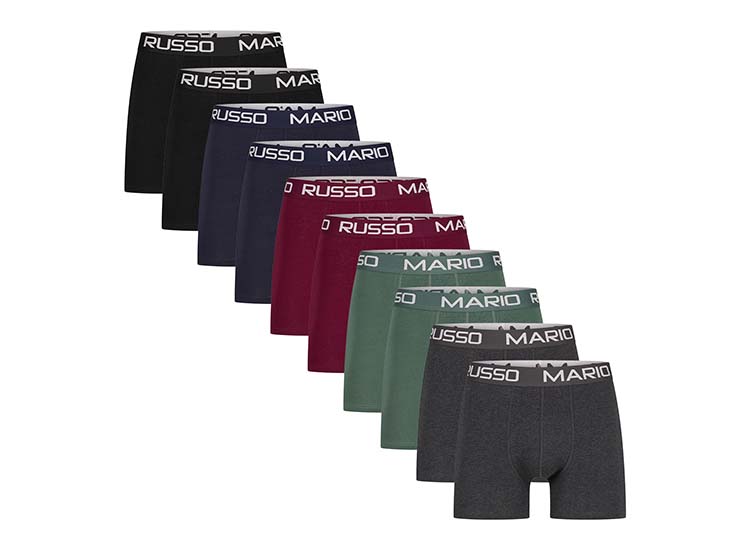 Deal Donkey - 10-Pack Mario Russo Boxershorts - Herenboxers - All Season