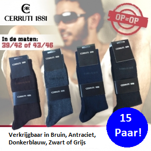 Deal Donkey - 15 Paar Comfortabele Cerruti Sokken