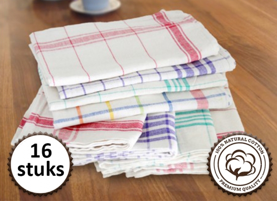 Deal Donkey - 16 Horeca Kwaliteit Theedoeken Deal Donkey - 16 Horeca Kwaliteit Theedoeken