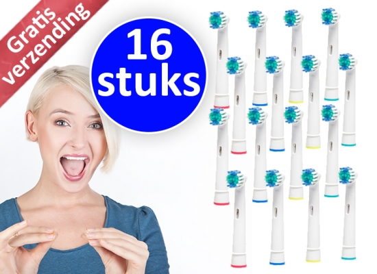 Deal Donkey - 16 Opzetborstels Geschikt Voor Oral-B / Braun / Philips Tandenborstels