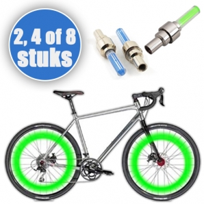 Deal Donkey - 2, 4 Of 8 Stuks Fiets Ventiel Led-lampjes