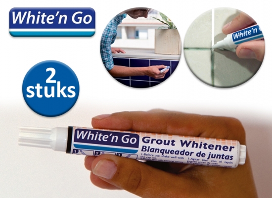 Deal Donkey - 2 White 'N Go Stiften - Maakt De Voegen Tussen De Tegels Stralend Wit