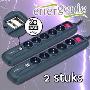 Deal Donkey - 2X Energenie Stekkerdoos Met 2 Usb Poorten En Overspanningsbeveilging Deal Donkey - 2X Energenie Stekkerdoos Met 2 Usb Poorten En Overspanningsbeveilging