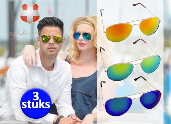 Deal Donkey - 3 Bilderberg Aviator Zonnebrillen - Keuze Uit Twee Sets Deal Donkey - 3 Bilderberg Aviator Zonnebrillen - Keuze Uit Twee Sets