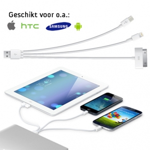 Deal Donkey - 3 In 1 Oplaadkabel; Altijd De Juiste Kabel Bij Je Deal Donkey - 3 In 1 Oplaadkabel; Altijd De Juiste Kabel Bij Je